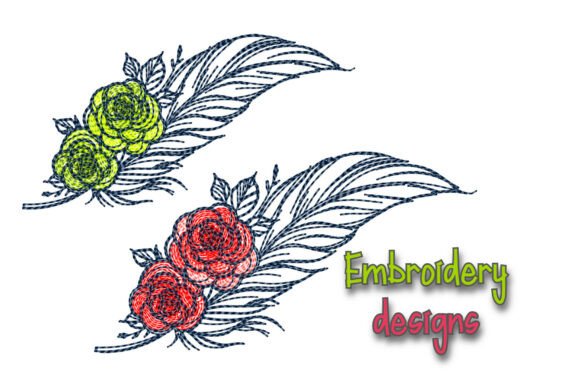 Download Floral Feather Machine Embroidery - Premium Resources